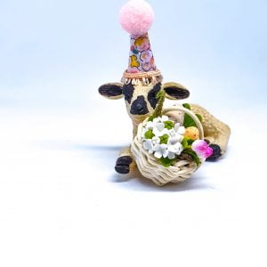 Laying Down Black and White Lamb