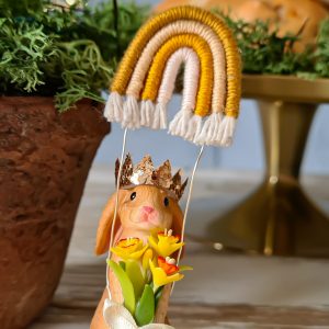 Spring Time Miniature Macrame Rainbow in Neutrals