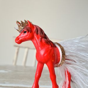 Schleich Strawberry Red and Gold Glitter Unicorn Foal Baby