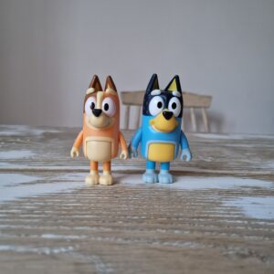 Bluey's Mum and Dad Chilli and Bandit Cake Toppers Duo