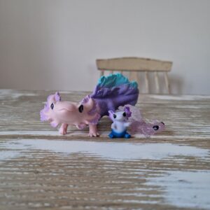 Schleich Pastel Axolotl Mama and Two Babies