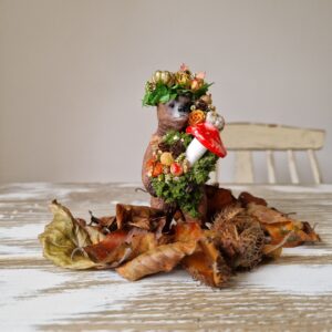 Limited Edition Autumn Ceramic Mushroom Woodland Brown Bear